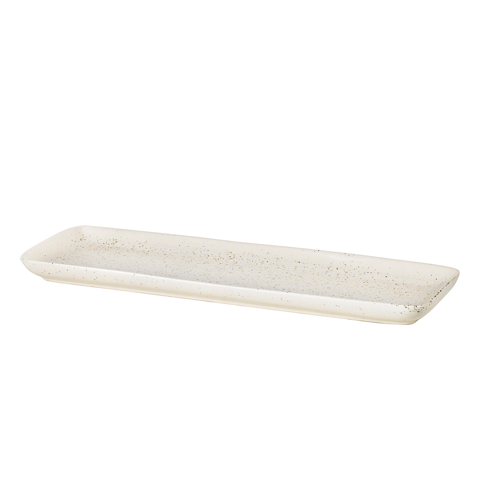 Broste Copenhagen Nordic Vanilla fat rektangulært 12,5 x 35 cm Cream with grains