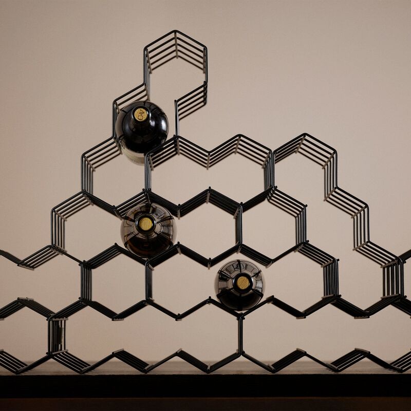 Rocks vinholder 19,5 cm, sort