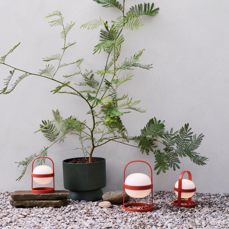 Soft Spot Solar Circular lanterne 25 cm, terracotta