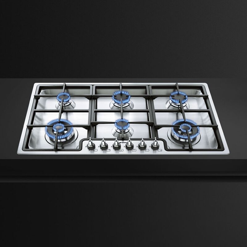 Gass Platetopp 90 cm, Rustfritt Stål