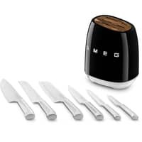 Knivblok med knive 6 stk., sort