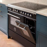 Heritage vitvarupaket 90 cm, matt svart/rostfritt stål