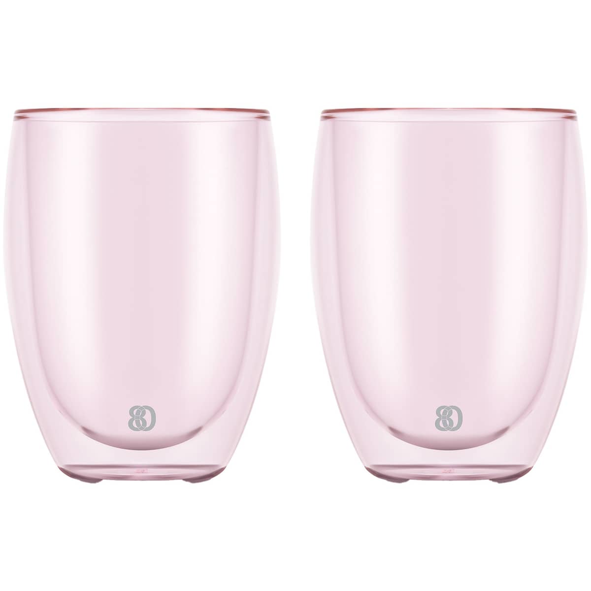 PAVINA dobbeltsidet glas 35 cl, rosa, 2 stk.