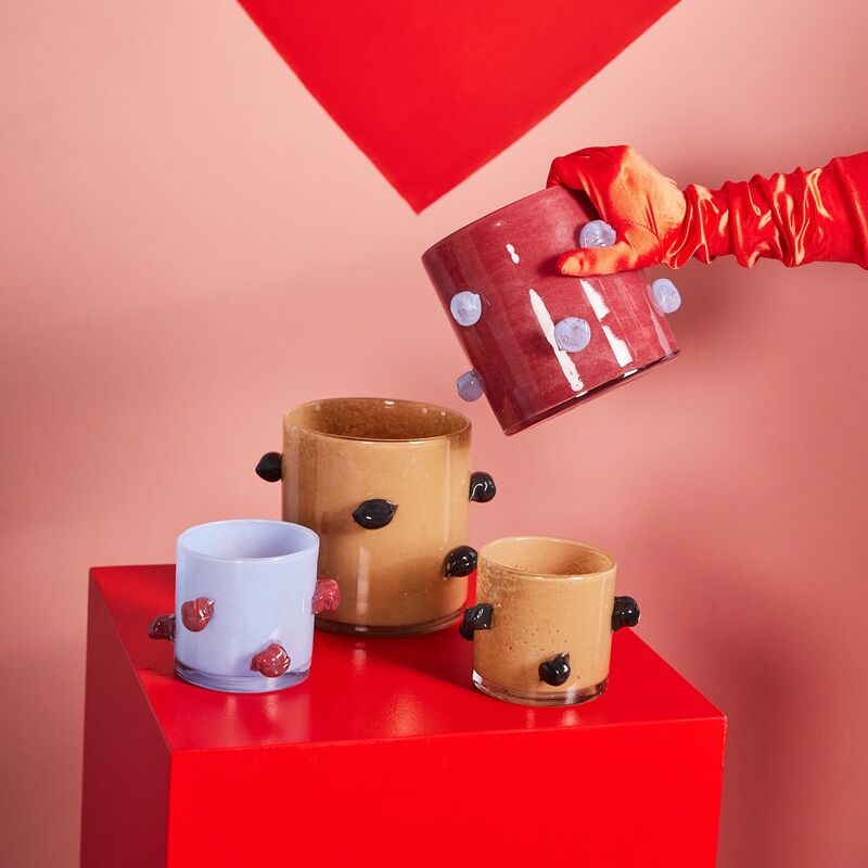 Arlo fyrfadsstage 10 cm, lysblå