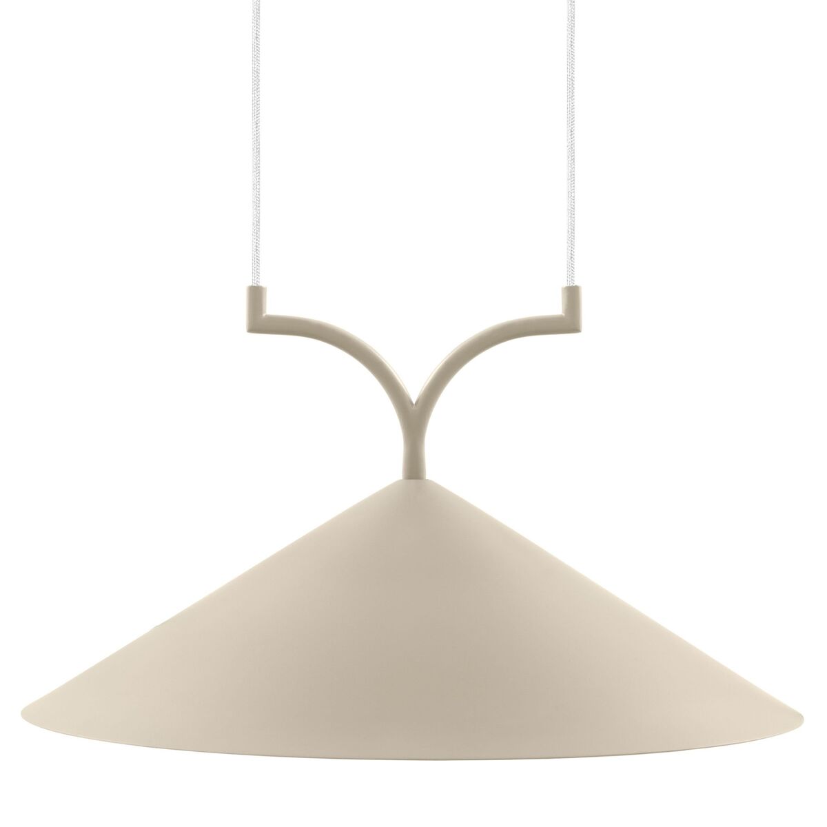 Curve pendel taklampa 50 cm, beige