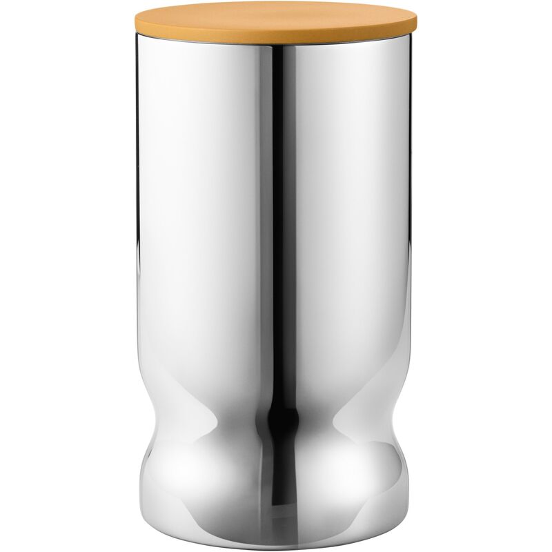 Alfredo opbevaringsboks med låg 1 liter, rustfrit stål/gul