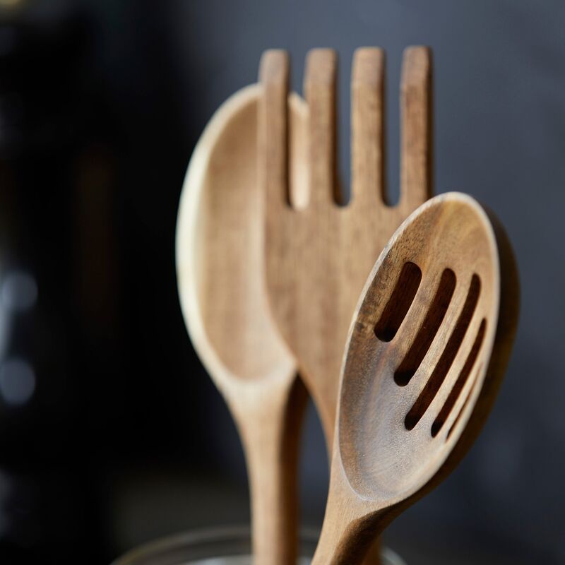 gaffel 30,5 cm, akaciaträ
