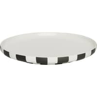 Toppu tallrik 20 cm, vit/svart