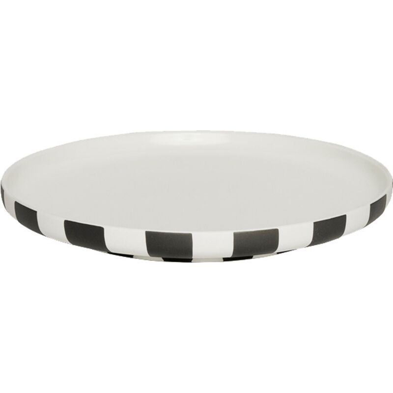 Toppu lautanen 20 cm, valkoinen/musta