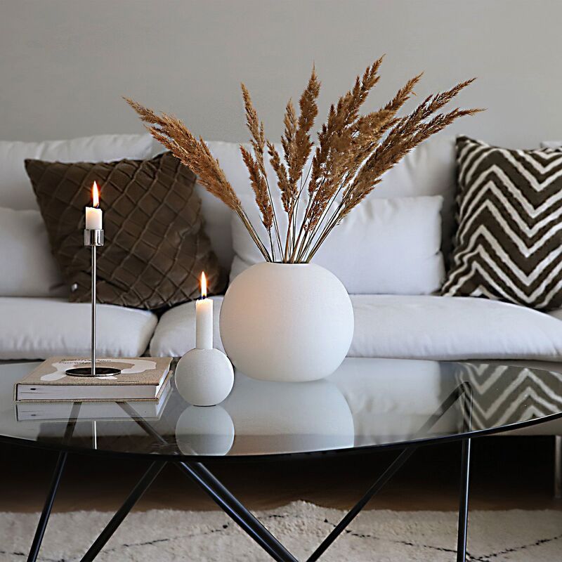 Ball maljakko, 20 cm, white