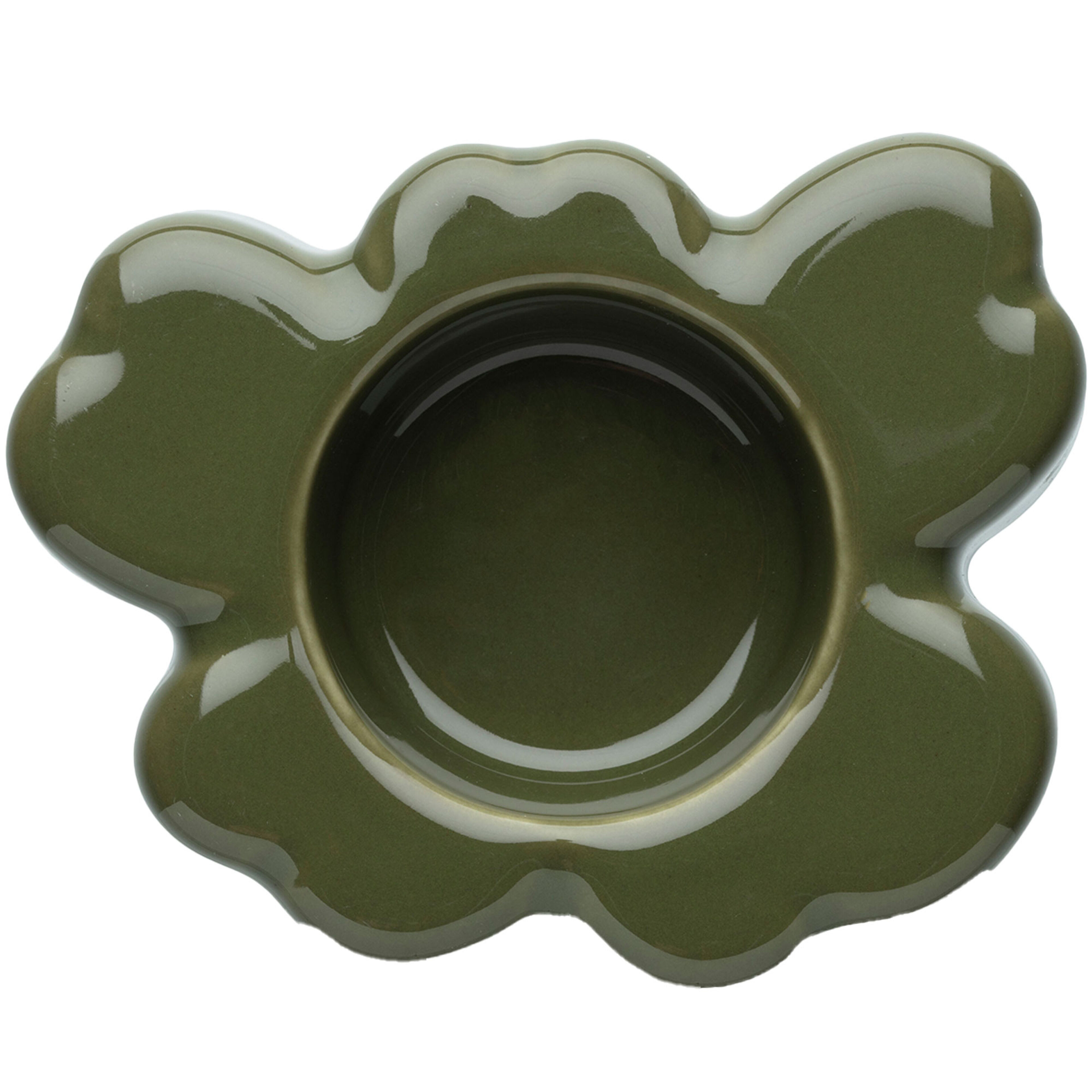 Unikko telysholder 10 cm, grønn