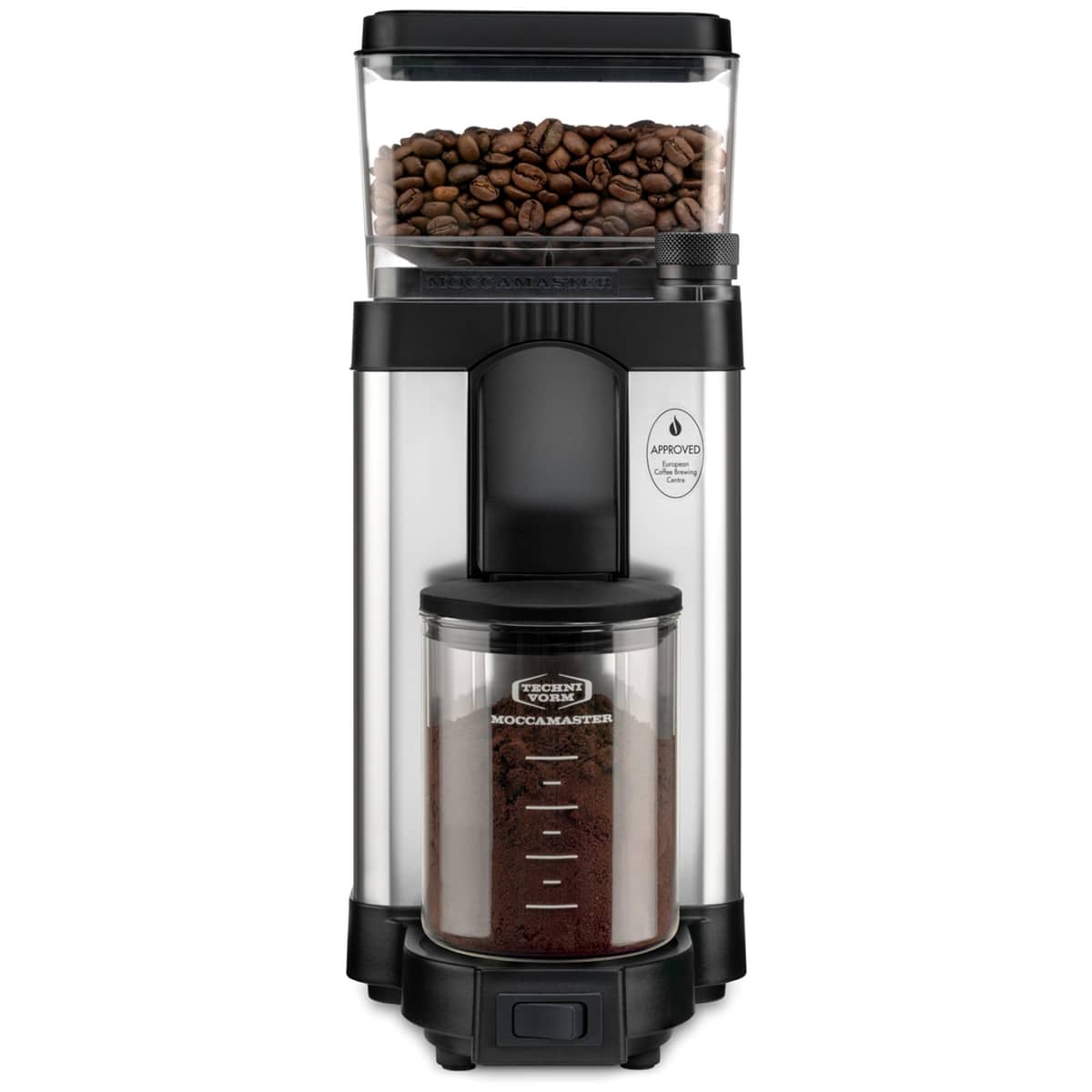 KM5 Burr kaffekvarn, polished silver