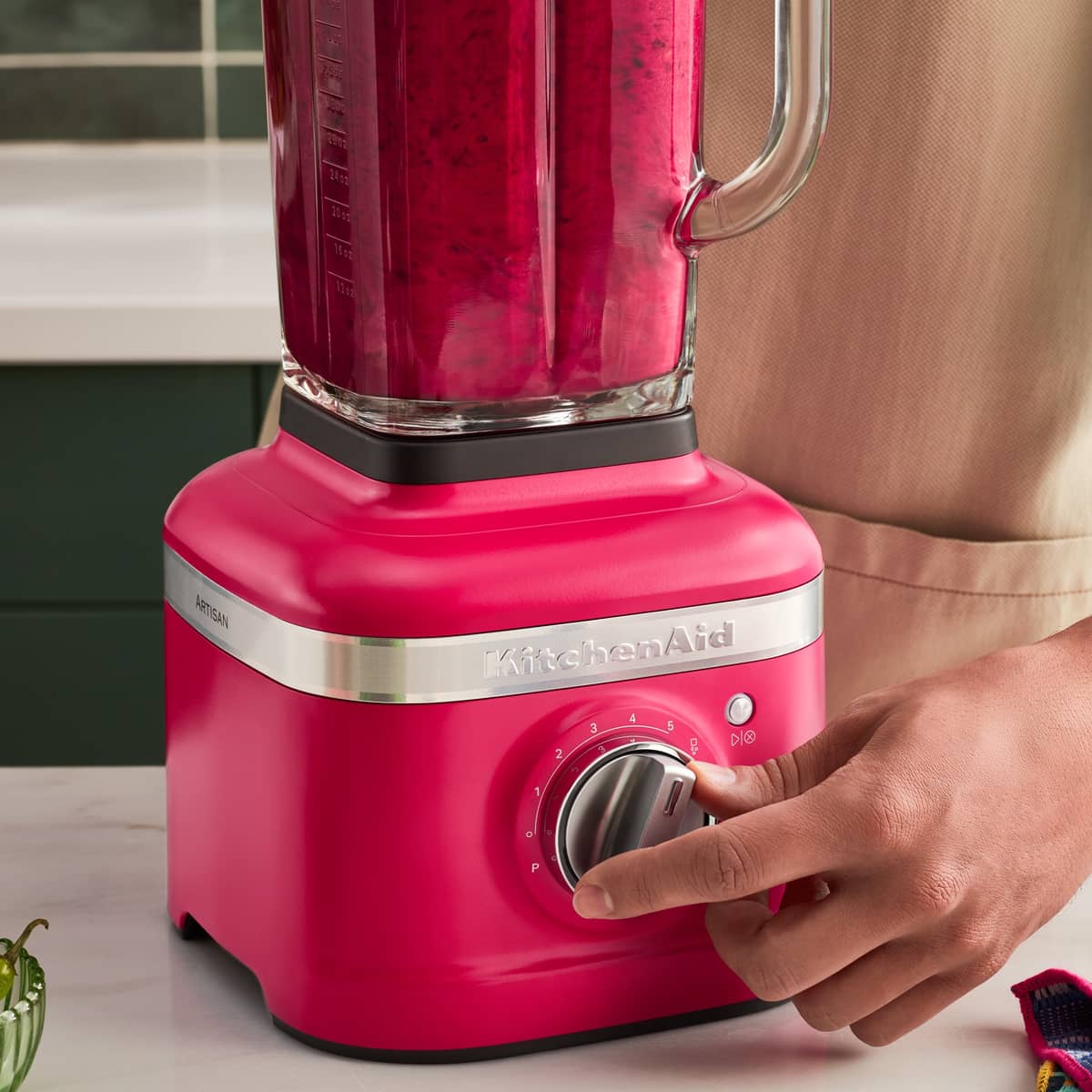 Artisan K400 blender, hibiscus