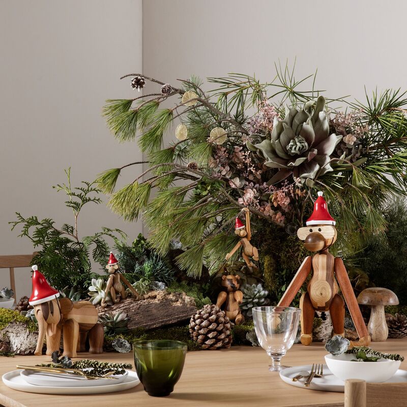 Tomteluva medium, röd/vit