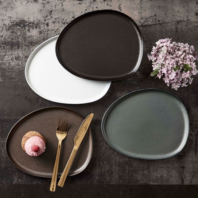 RAW Organic frokosttallerken, 24x21 cm, northern green