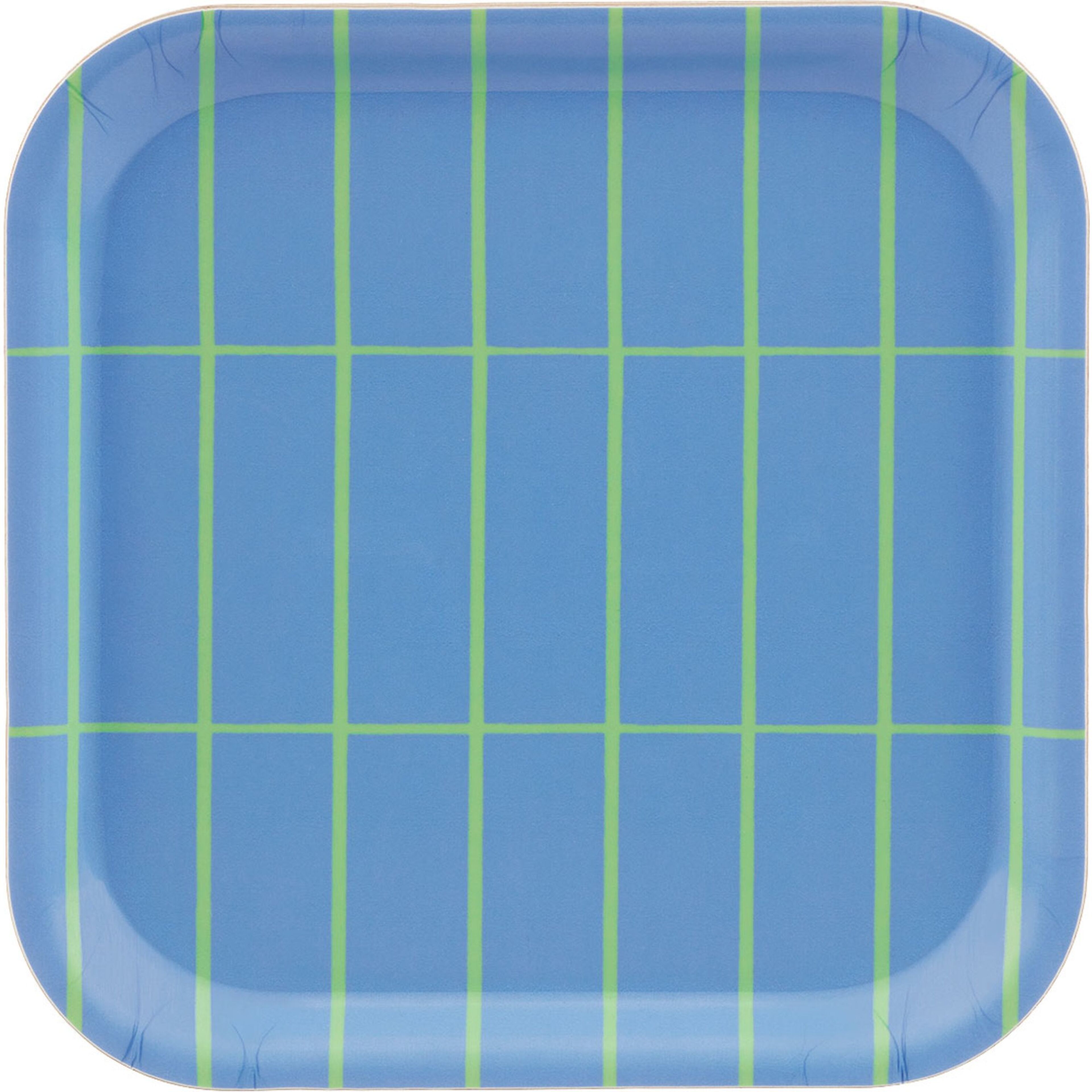 Tiiliskivi serveringsbricka, 20x20 cm, ljusblå/mint