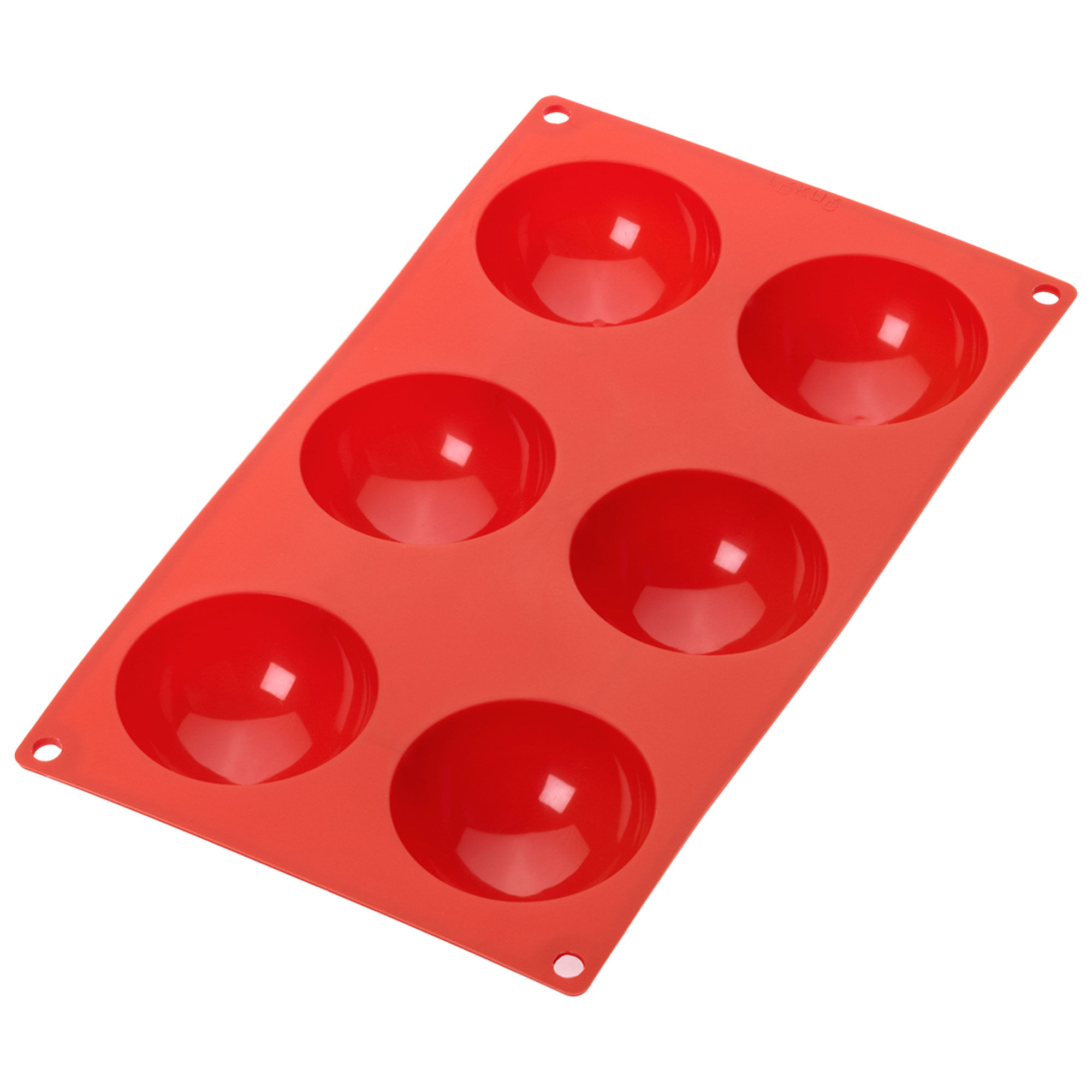 Silikonform 6 hull, rød