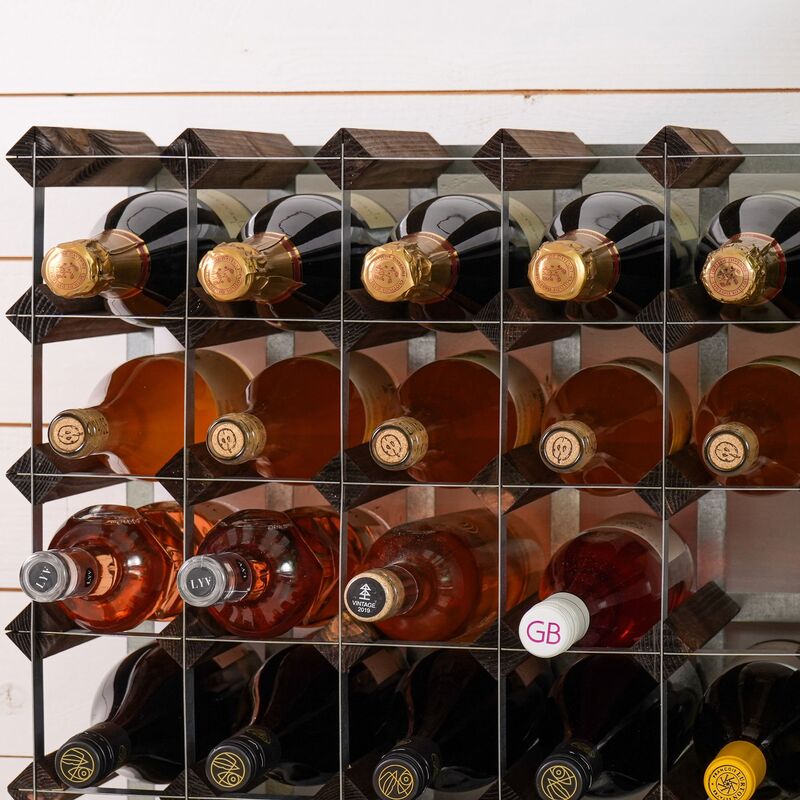 Vinreol Saml-Selv Mørk Eg 72 flasker