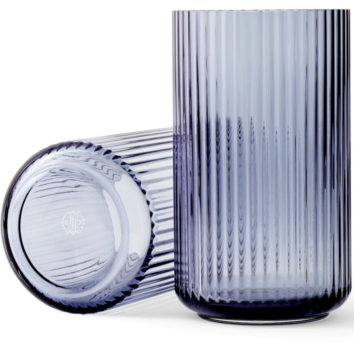 Lyngbyvasen 25 cm., glas - midnight blue