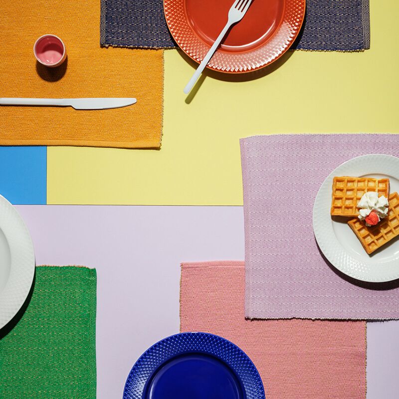 Herringbone bordstablett, rosa