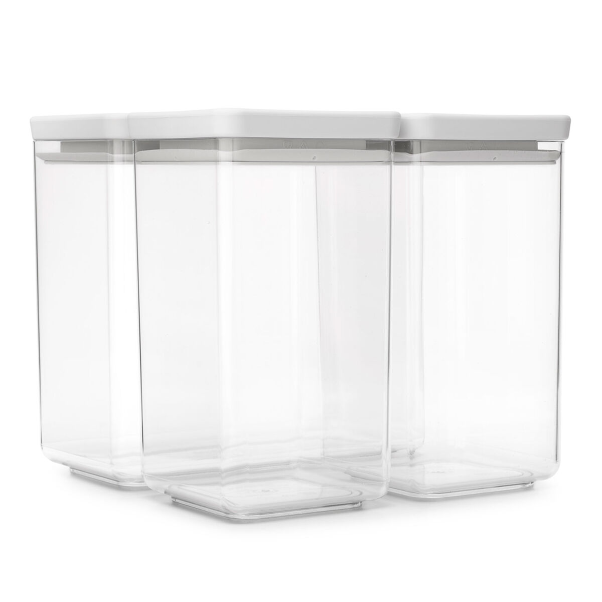 Tasty+ behållarset 3 delar, ljusgrå