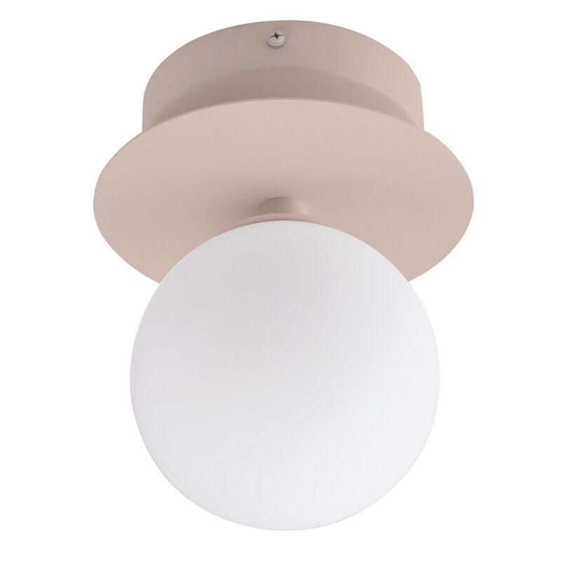 Plafond/Væg Art Deco Lampe, mud/hvid