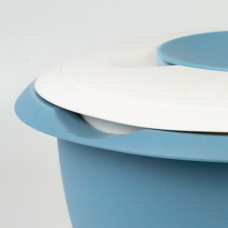 Røreskål 2,5 liter, blå/hvid