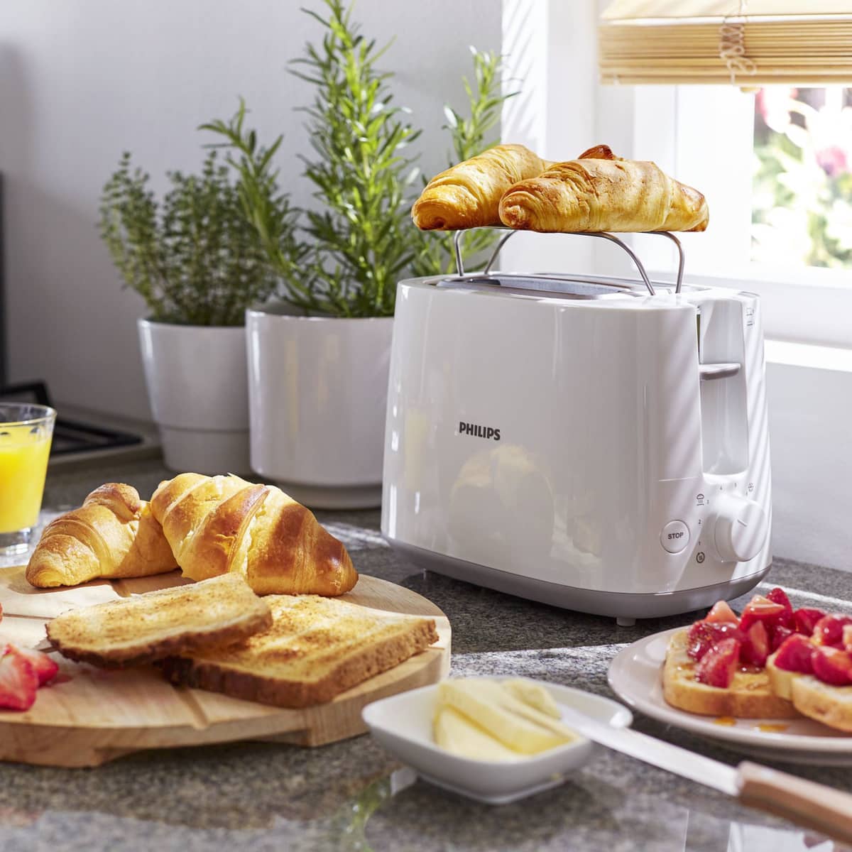 HD2581/00 Brødrister, hvit