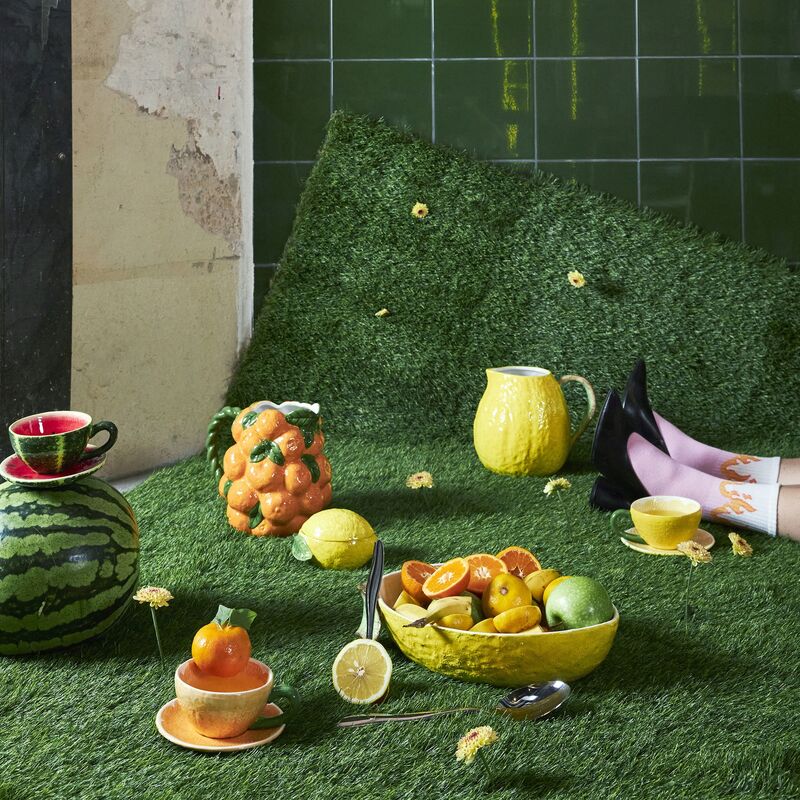 Mandarie kop med underkop 25 cl, orange