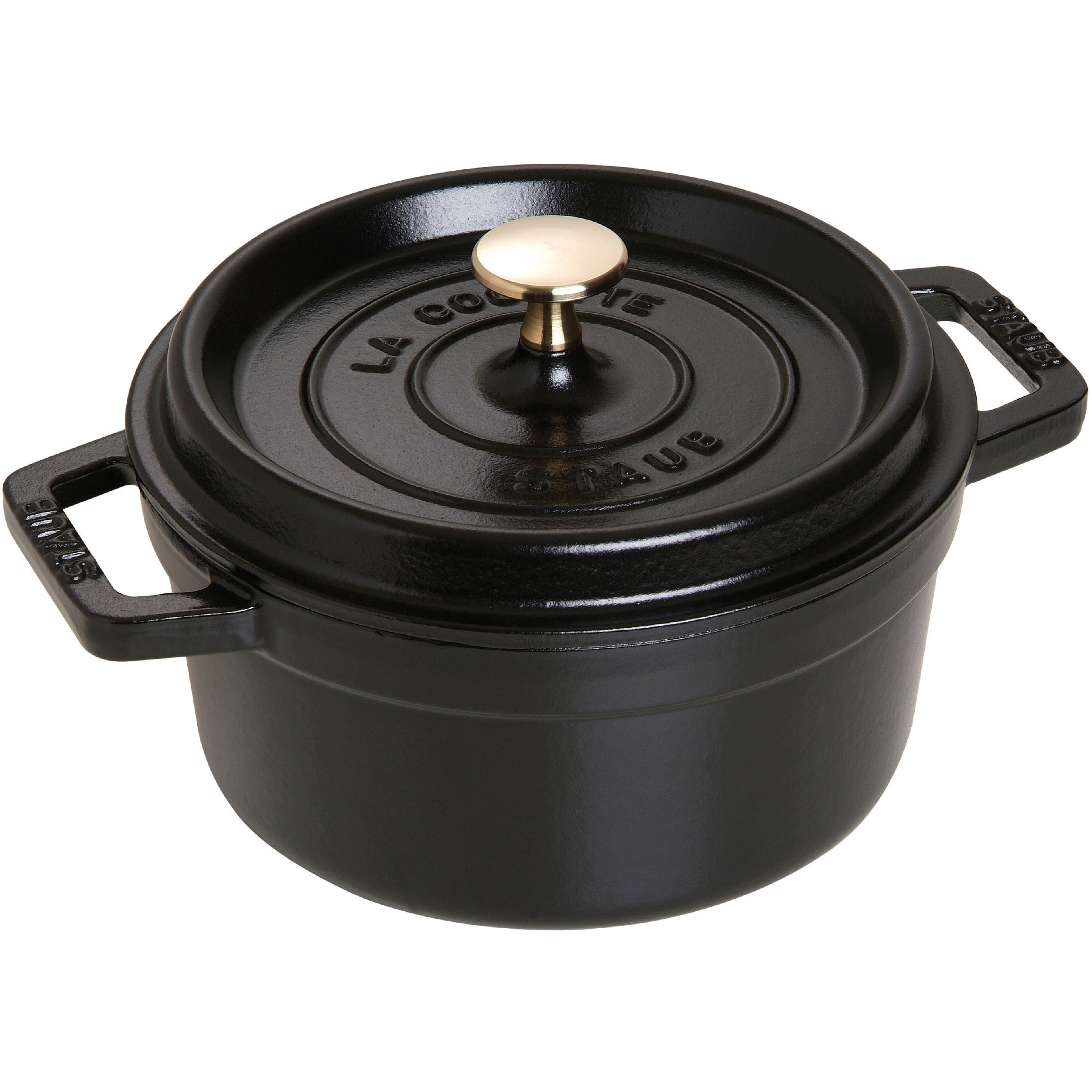 La Cocotte Rund Gryta Svart 20 cm 2,2 l