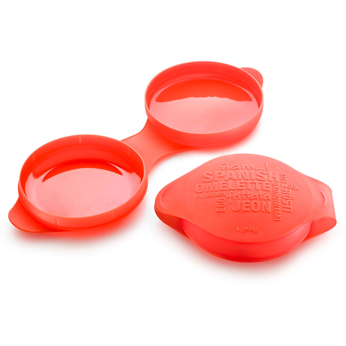 Spansk omeletform til mikroovn, rød