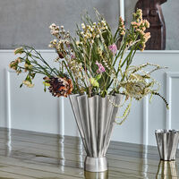 Flood Maljakko korkea, harjattu hopea