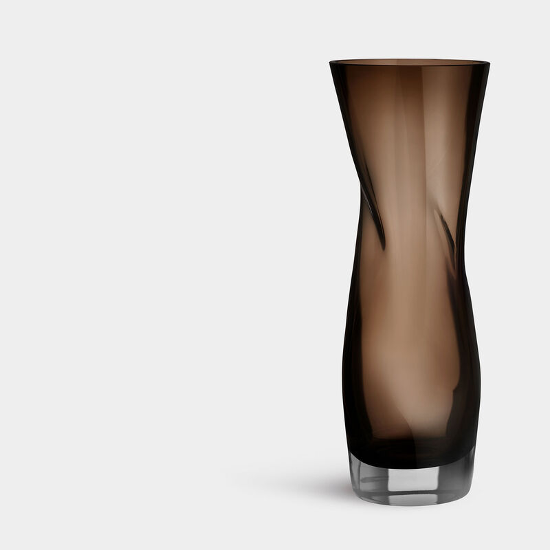 Squeeze vas 34 cm, rökbrun