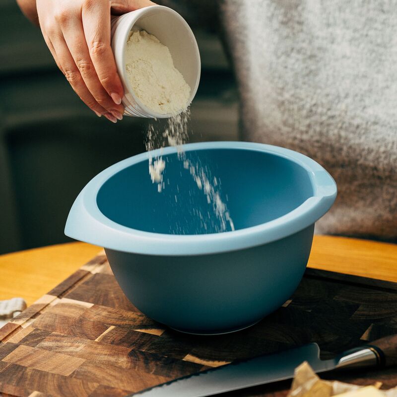 Røreskål 2,5 liter, blå/hvid