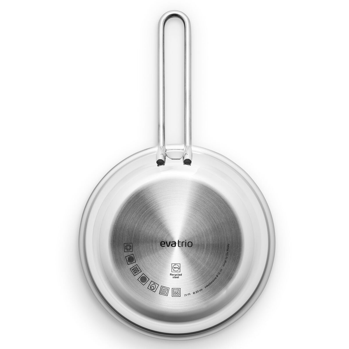 Stegepande 20 cm, rustfrit stål