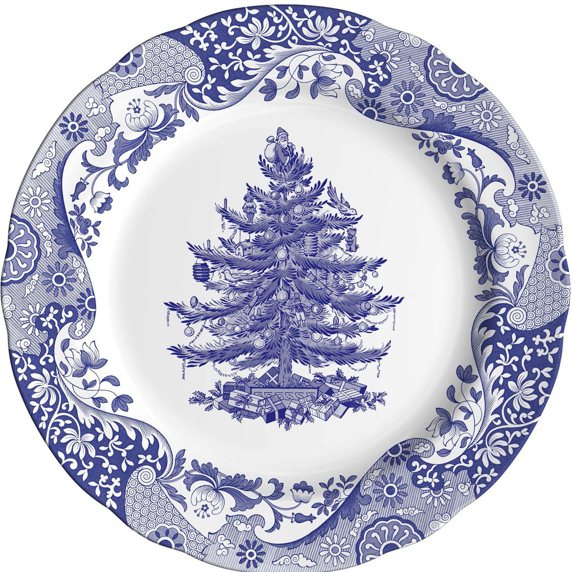 Spode Blue Italian Christmas Tree Tallerken 27cm