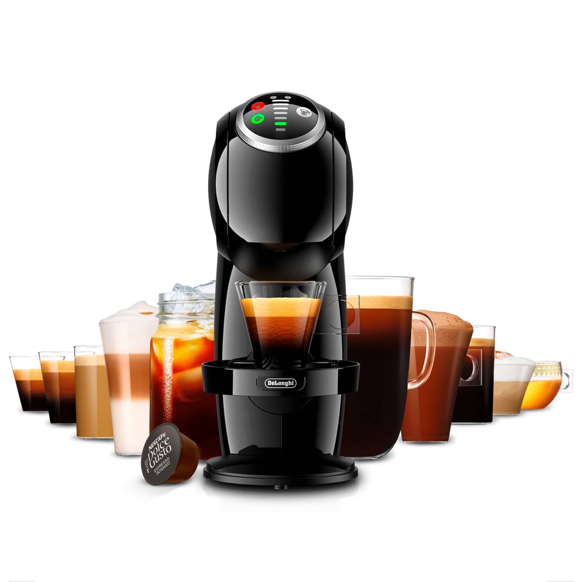 Dolce Gusto Genio S Plus Automatic -kapselikeitin, 0,8 litraa, musta