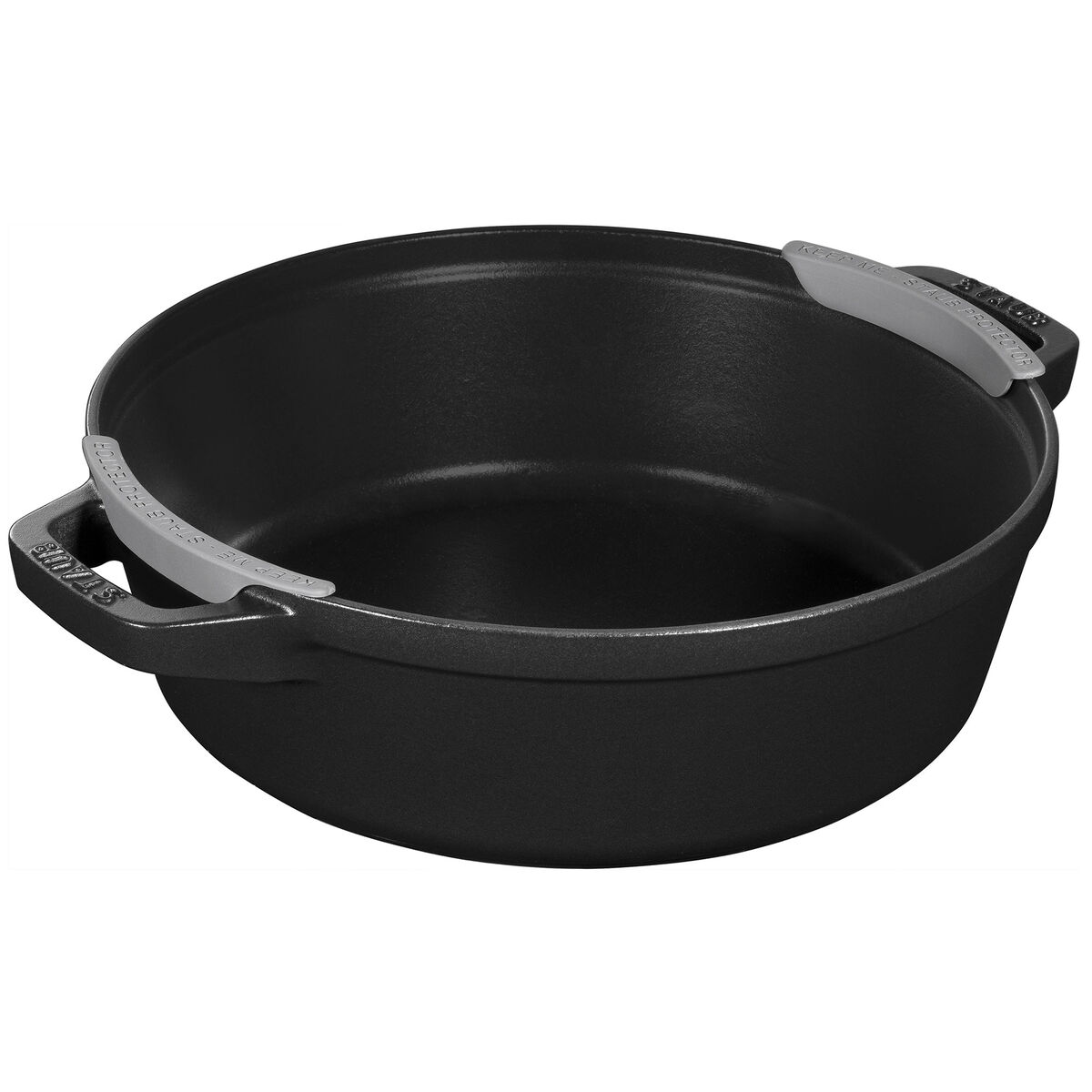 Grytesett i støpejern 24 cm, svart