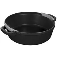 Grytesett i støpejern 24 cm, svart