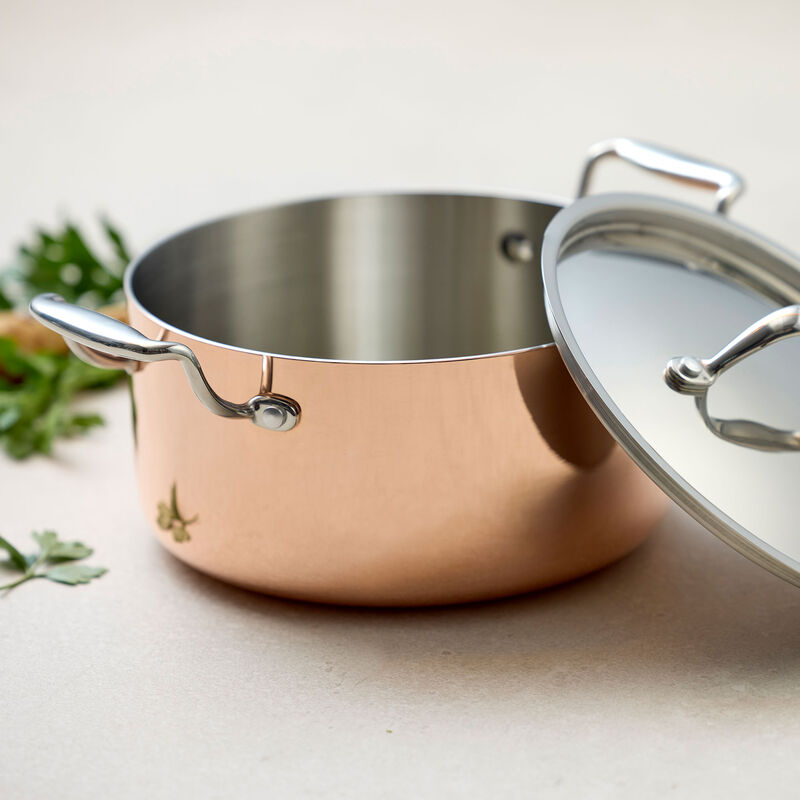 Gryta med lock 3 liter, koppar