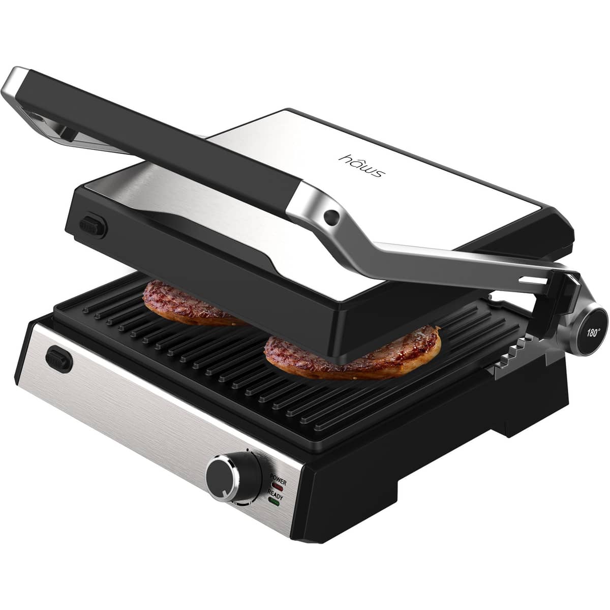 Møn Proff bord-/paninigrill, rostfri/svart