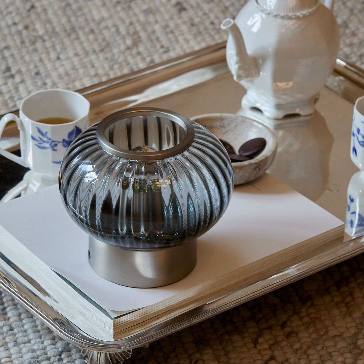 Urc bærbar bordlampe 19 cm, smoke