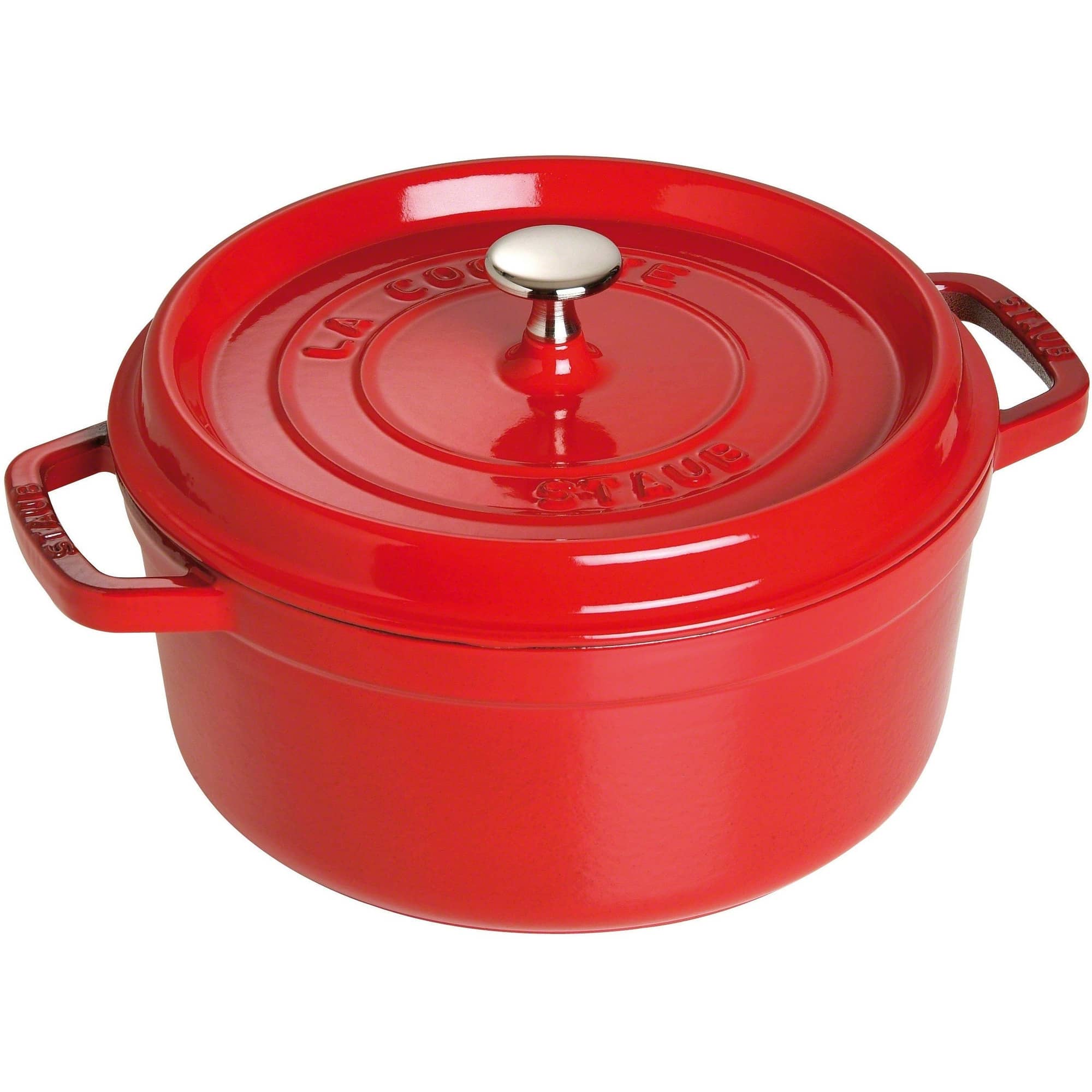 Rund Gryte 24 cm 3,8 liter Rød