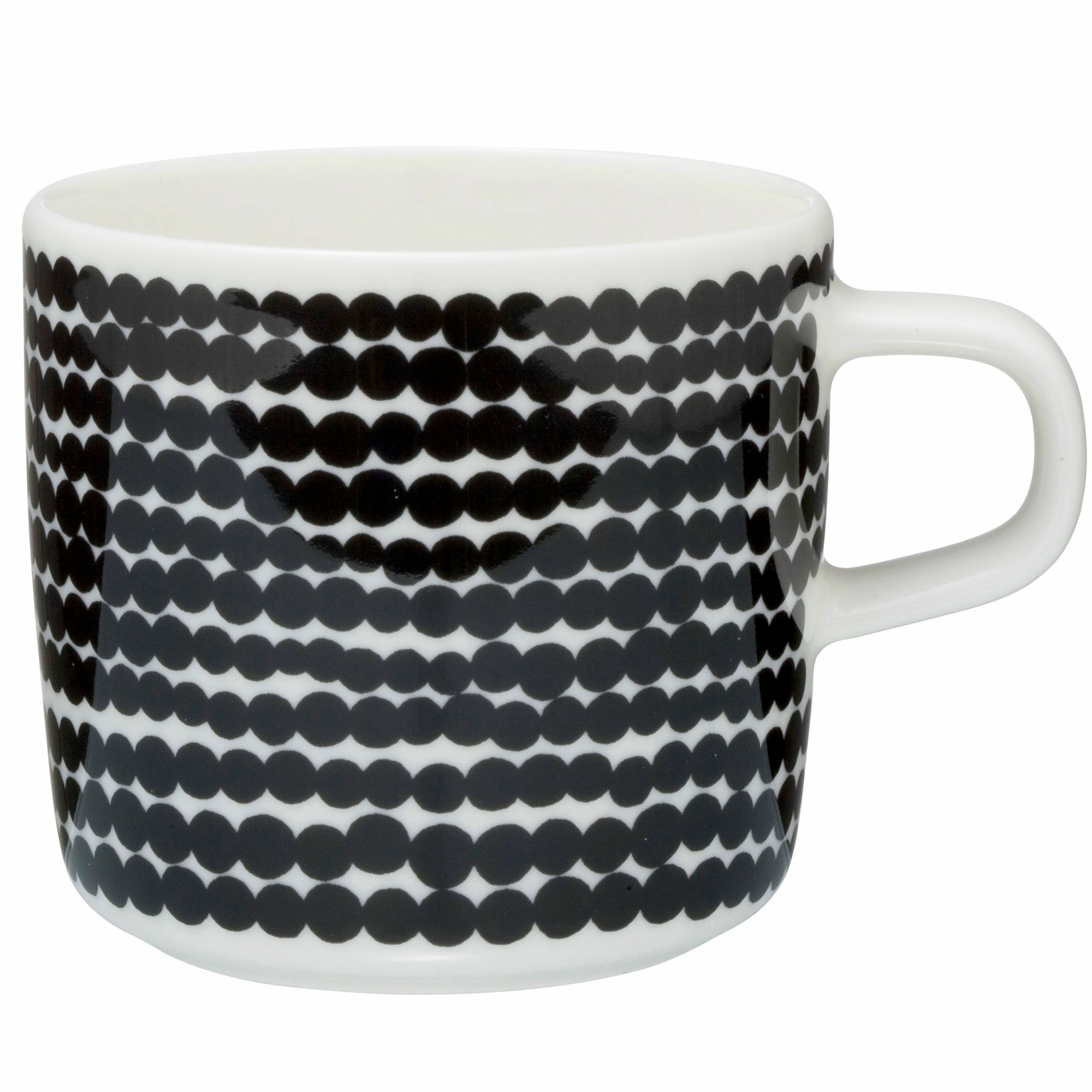 OIVA kaffekopp 2 dl, siirtolapuutarha, hvit/svart