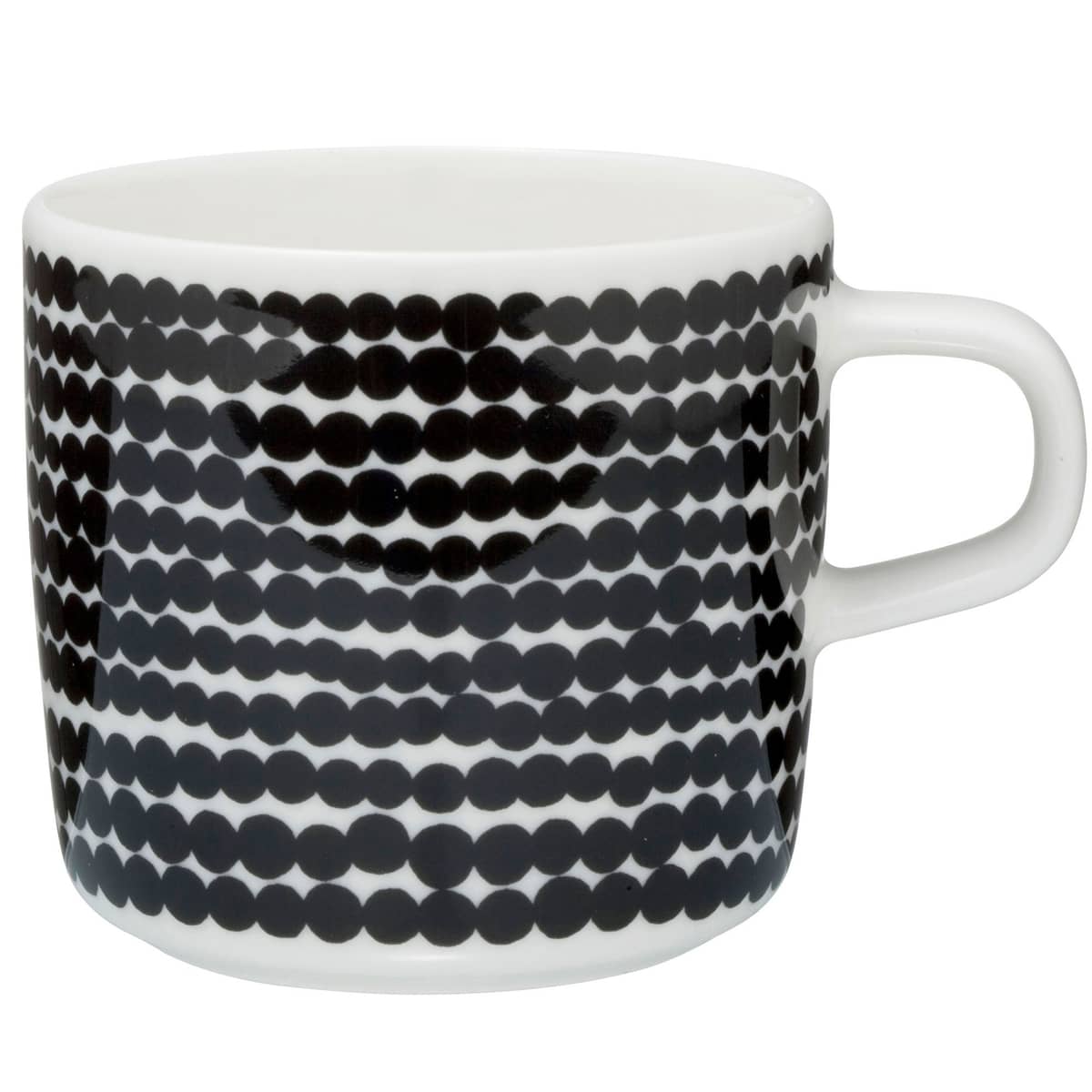 OIVA kaffekopp 2 dl, siirtolapuutarha, vit/svart