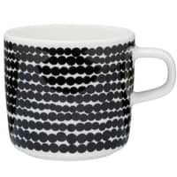 OIVA kaffekopp 2 dl, siirtolapuutarha, vit/svart
