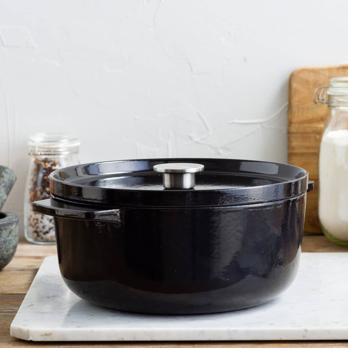 Støbejernsgryde 26 cm/5,2 liter, onyx black