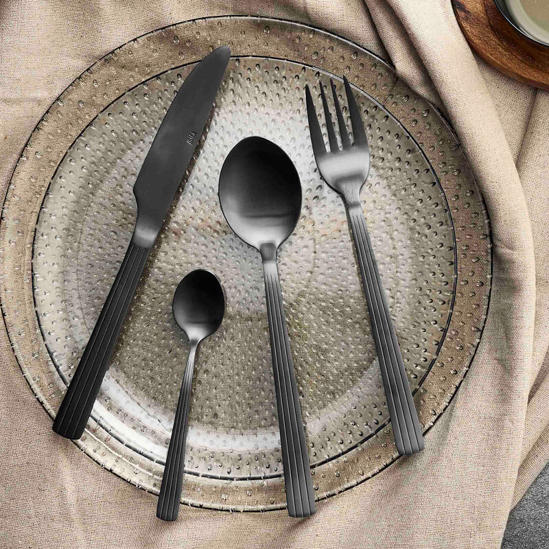 Raw ruokailuvälinesarja 60 osaa, mattamusta