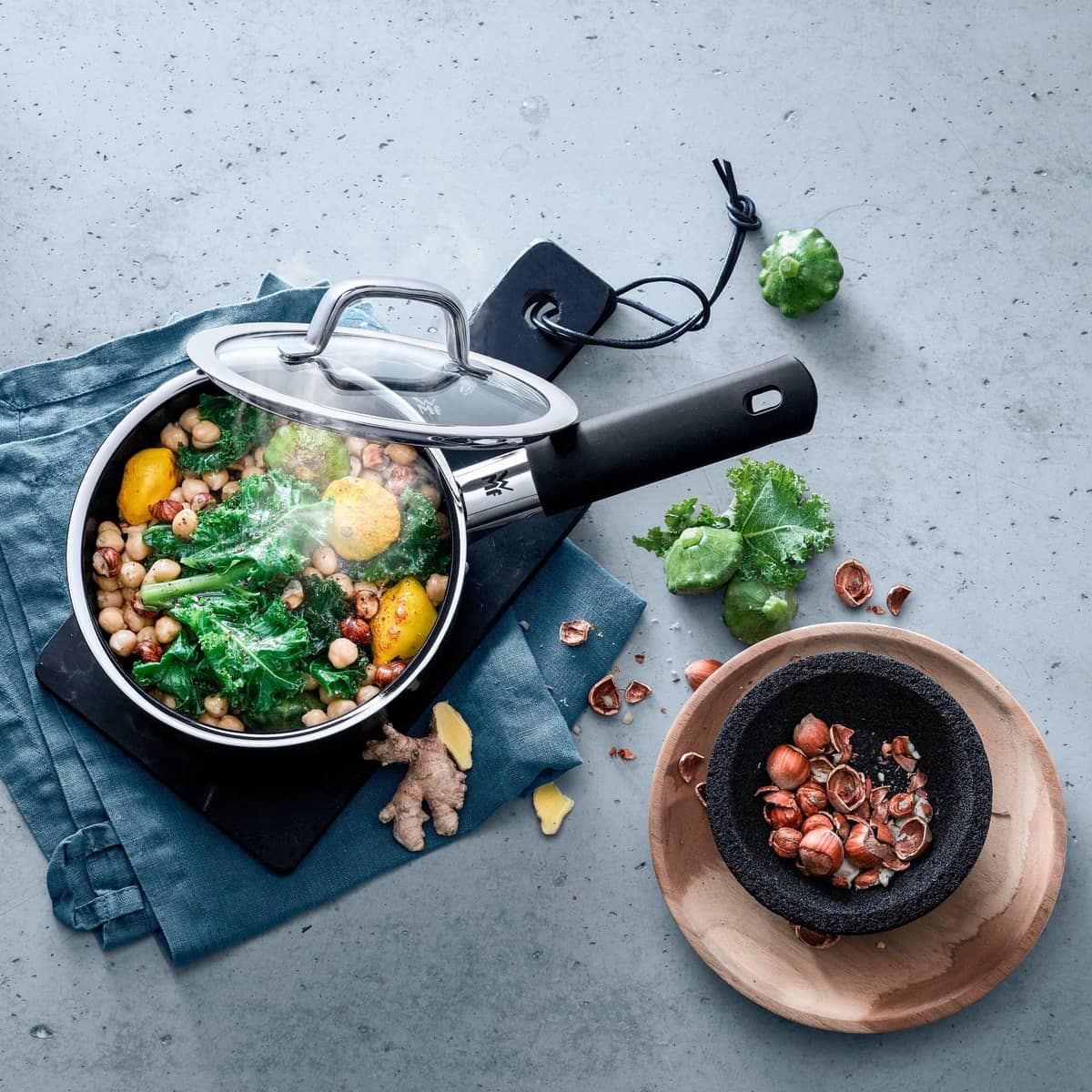 FusionTec Kasserolle Sort 16 cm/1,4L