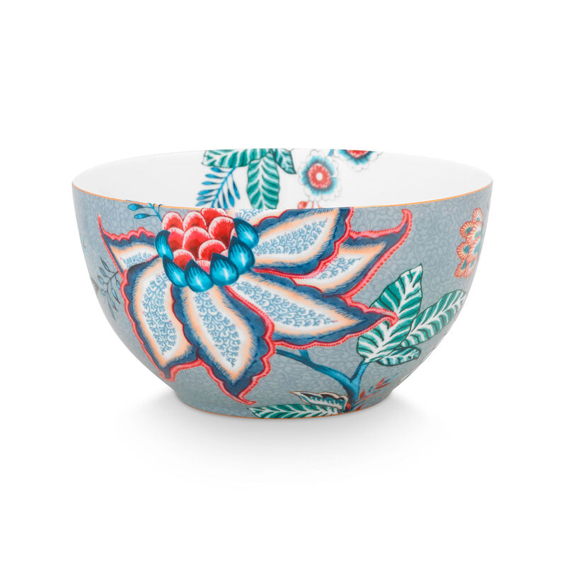 PIP Studio Flower Festival skål 15 cm, blå